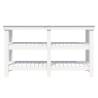 Work Bench White 142.5x50x80 cm - Solid Pine Wood | HipoMarket