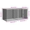 Durable Light Grey Chicken Cage with Roof - 203x98 cm