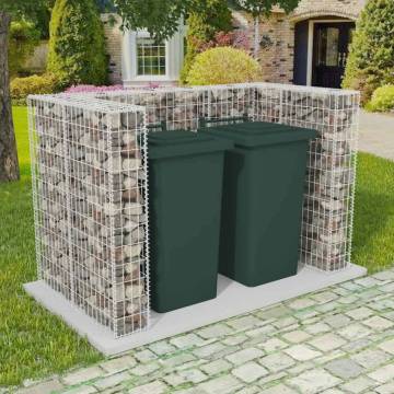 Gabion Double Wheelie Bin Surround - Stylish & Durable