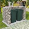 Gabion Double Wheelie Bin Surround Steel 180x100x120 cm Size 180 x 100 x 120 cm Number of bins 1 