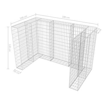 Gabion Double Wheelie Bin Surround - Stylish & Durable