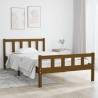 Bed Frame Honey Brown Solid Wood 100x200 cm Colour honey brown Size 100 x 200 cm 