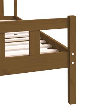 Honey Brown Solid Wood Bed Frame 100x200 cm | HipoMarket