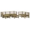 7 Piece Garden Lounge Set in Impregnated Pine Wood