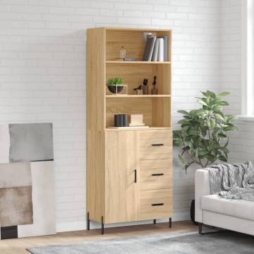 Highboard Sonoma Oak - Stylish Engineered Wood Storage | Hipomarket