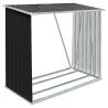 Garden Log Storage Shed - Galvanised Steel, Anthracite 163x83 cm