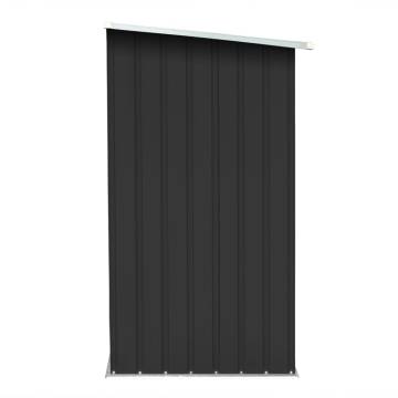 Garden Log Storage Shed - Galvanised Steel, Anthracite 163x83 cm