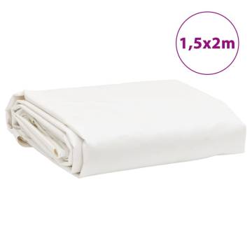 Durable White Tarpaulin 1.5x2 m - Heavy-Duty & Versatile