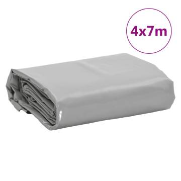 Heavy-Duty Grey Tarpaulin 4x7 m | 650 g/m² - HipoMarket