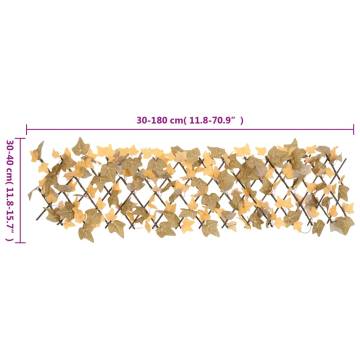 Artificial Maple Leaf Trellis - Expandable Orange 180x30 cm