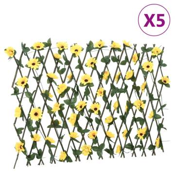 Artificial Ivy Trellis Expandable 5 pcs - Yellow 180x60 cm