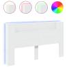 Headboard Cabinet with LED - Modern White Design | HipoMarket