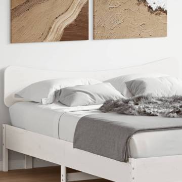 Stylish White 160 cm Solid Pine Headboard - HipoMarket