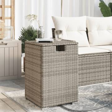 Propane Tank Cover Table Grey - Durable Poly Rattan 40x40x60cm