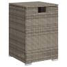 Propane Tank Cover Table Grey - Durable Poly Rattan 40x40x60cm