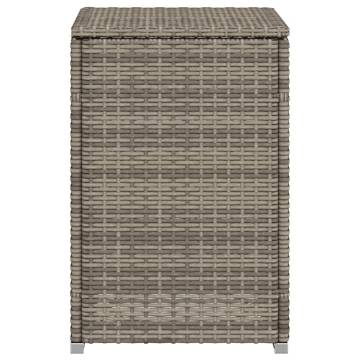 Propane Tank Cover Table Grey - Durable Poly Rattan 40x40x60cm