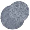 Shaggy Rug High Pile Modern Blue Ø 80 cm | Hipomarket UK