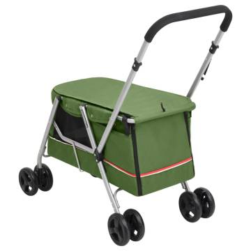 Folding Dog Stroller Green - Portable & Comfortable | HipoMarket