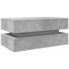 Modern Coffee Table with LED Lights - Concrete Grey 90x50 cm