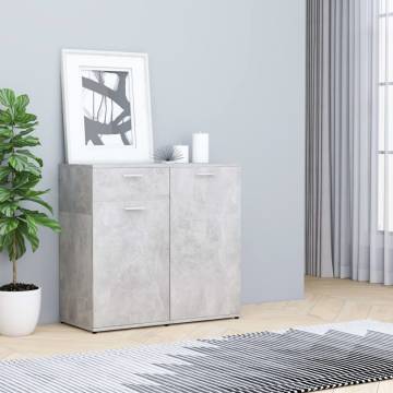 Minimalist Concrete Grey Sideboard - 80x36x75 cm