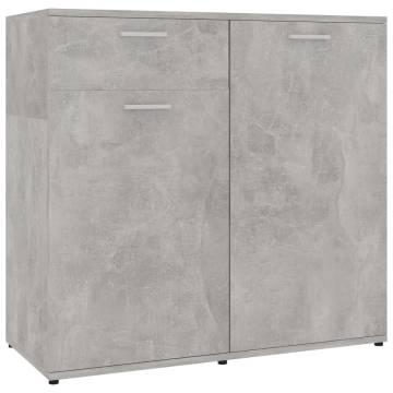 Minimalist Concrete Grey Sideboard - 80x36x75 cm