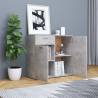 Minimalist Concrete Grey Sideboard - 80x36x75 cm