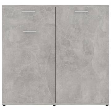 Minimalist Concrete Grey Sideboard - 80x36x75 cm