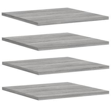 Wall Shelves 4 pcs Grey Sonoma | Stylish Storage Solution