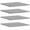 Wall Shelves 4 pcs Grey Sonoma | Stylish Storage Solution