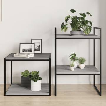 Wall Shelves 4 pcs Grey Sonoma | Stylish Storage Solution