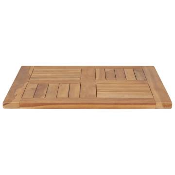 Table Top Solid Teak Wood 60x60x2.5 cm - Durable & Stylish