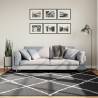 Shaggy Rug High Pile Modern Black and Cream 200x200 cm Colour black and cream Size 200 x 200 cm 