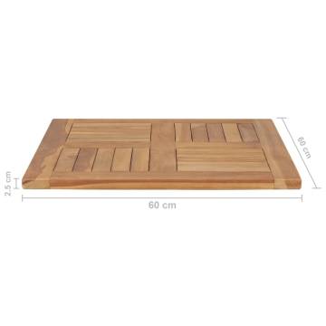 Table Top Solid Teak Wood 60x60x2.5 cm - Durable & Stylish