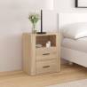 Sleek Sonoma Oak Bedside Cabinet | 50x36x60 cm Engineered Wood