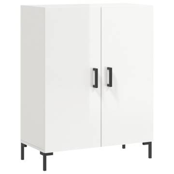 Stylish Highboard High Gloss White - 69.5x34x180 cm