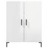 Stylish Highboard High Gloss White - 69.5x34x180 cm