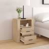 Sleek Sonoma Oak Bedside Cabinet | 50x36x60 cm Engineered Wood