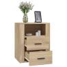 Sleek Sonoma Oak Bedside Cabinet | 50x36x60 cm Engineered Wood