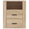 Sleek Sonoma Oak Bedside Cabinet | 50x36x60 cm Engineered Wood