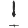 Cantilever Umbrella with LED Lights - 300 cm Black