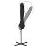 Cantilever Umbrella with LED Lights - 300 cm Black