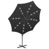 Cantilever Umbrella with LED Lights - 300 cm Black