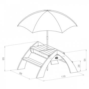 AXI Children's Picnic Table Delta Grey & White | Hipomarket