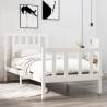 Bed Frame White Solid Wood 75x190 cm Small Single Colour white Size 75 x 190 cm 