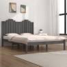 Bed Frame Grey Solid Wood Pine 120x200 cm Colour grey Size 120 x 200 cm 