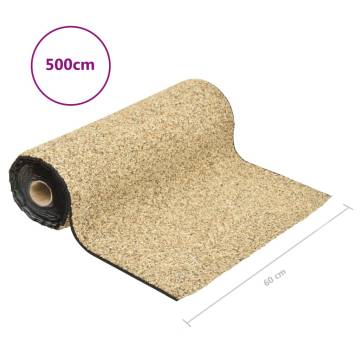 Stone Liner Natural Sand 500x60 cm - Durable Garden Liner