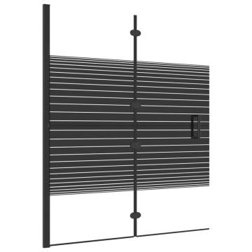 Folding Shower Enclosure ESG 120x140 cm Black - Stylish & Safe