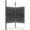 Folding Shower Enclosure ESG 120x140 cm Black - Stylish & Safe