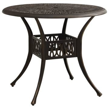 Bronze Garden Table 90x90cm - Durable Cast Aluminium Design