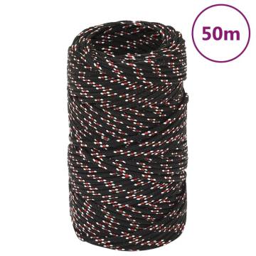 Boat Rope Black 2mm 50m Polypropylene - Durable & Versatile